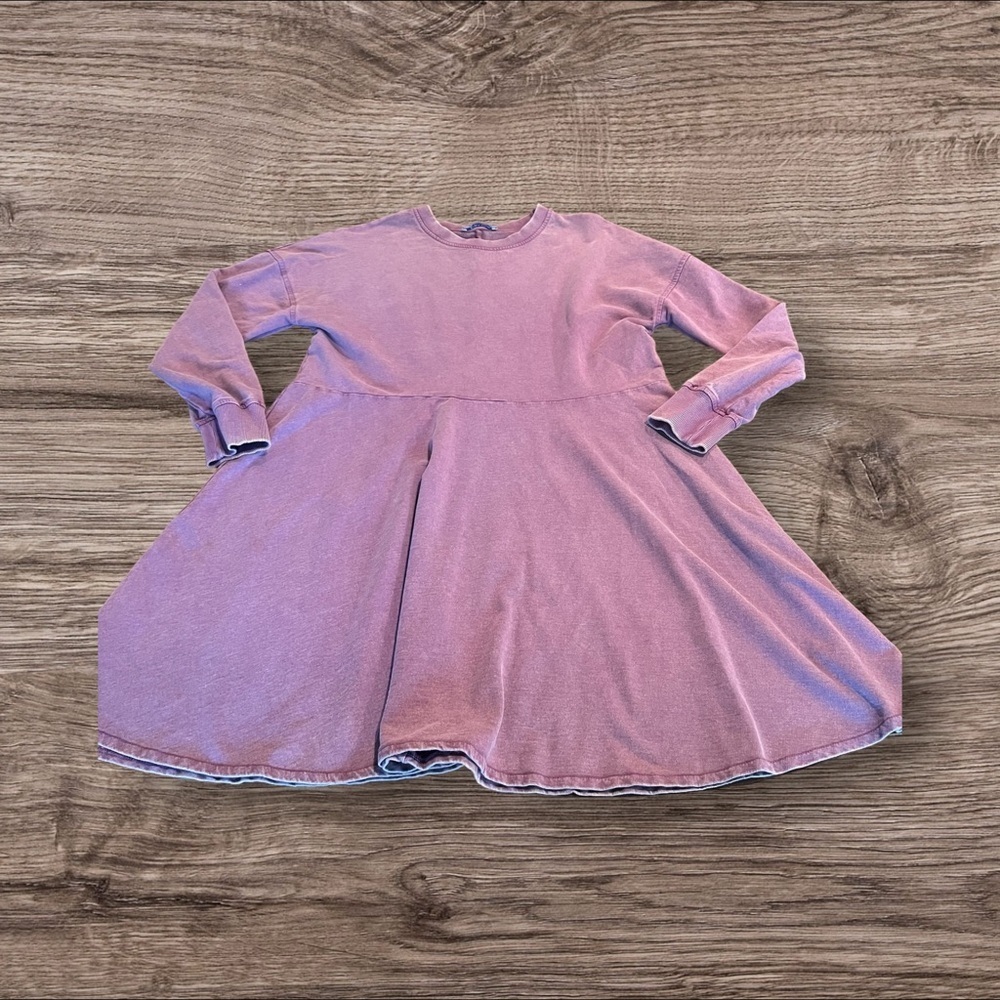 Zara Trafaluc Purple Long Sleeve Sweatshirt Dress Size Small